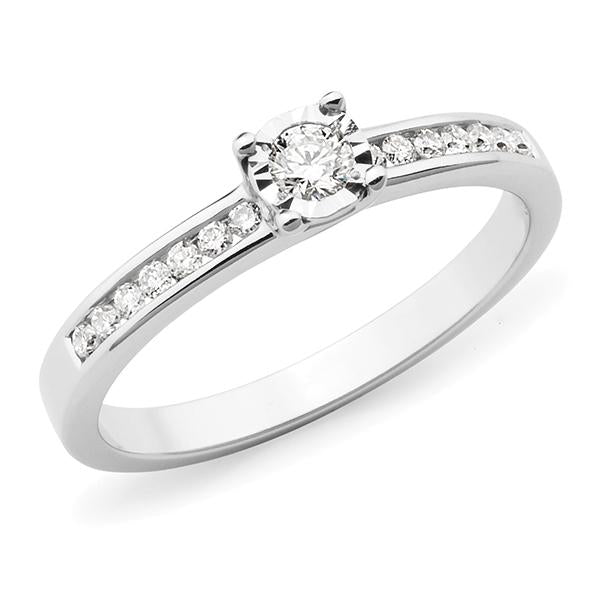 Illusion set deals diamond ring