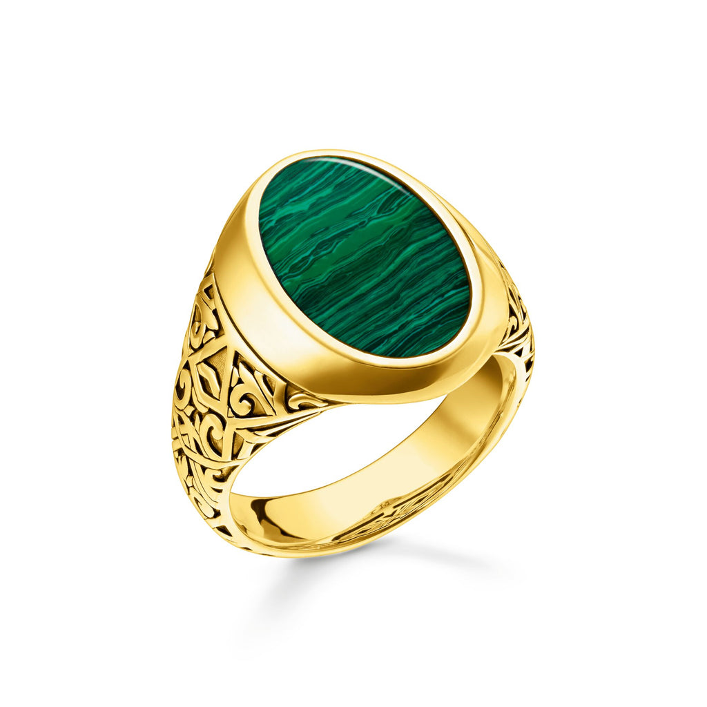 Green stone gold deals ring for mens