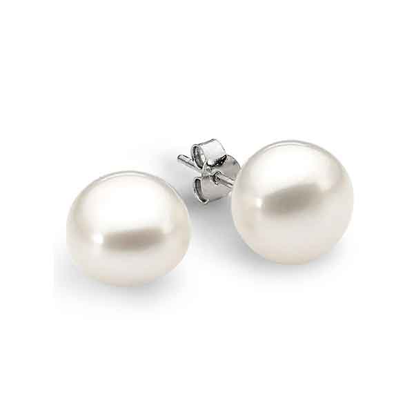 8. 5mm Freshwater Pearl Stud Earrings Sterling Silver