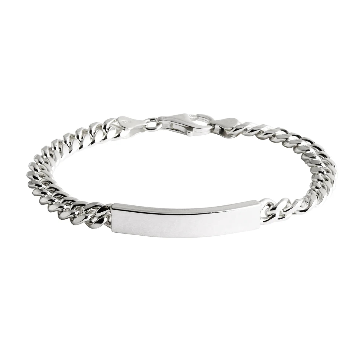 NAJO Cuban Men’s Silver ID Chain Bracelet B9011