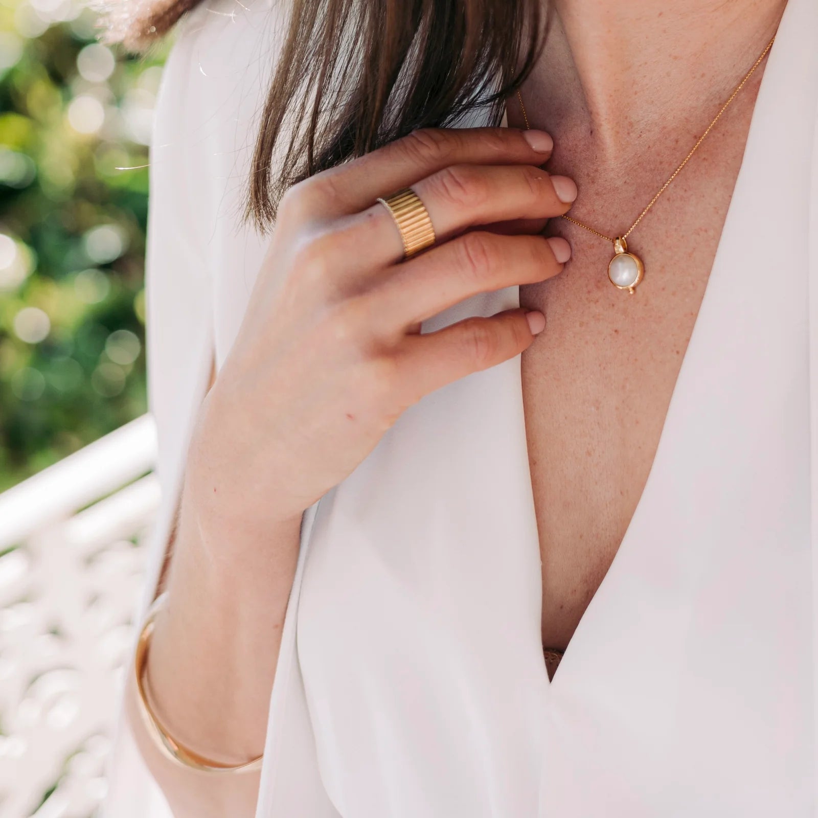 Garland Pearl Necklace - Gold