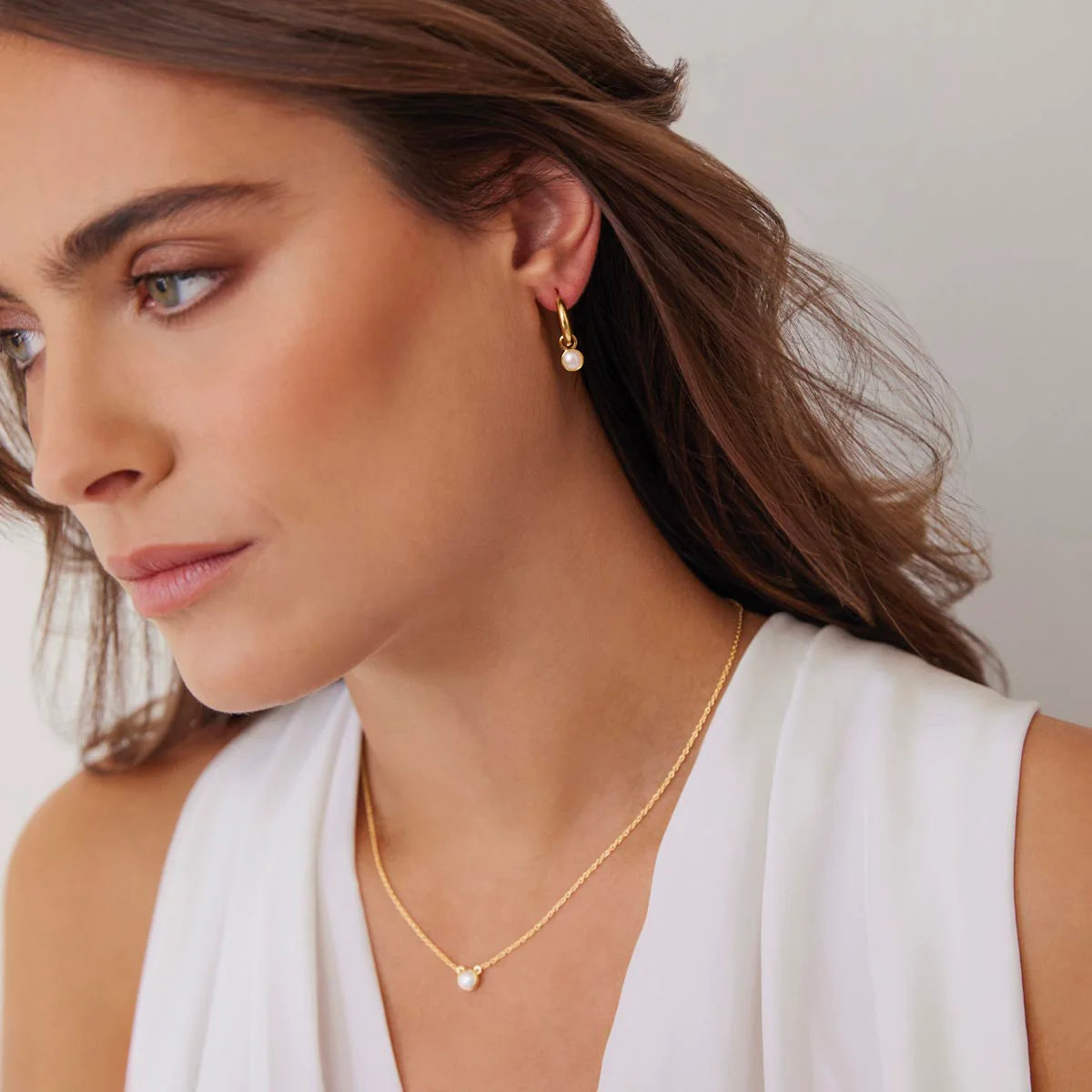 NAJO Heavenly Pearl Earring Gold Plated E6540