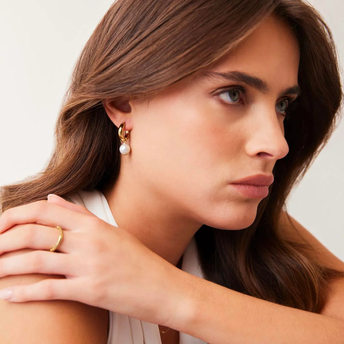 Ms Perla Earring Yellow Gold E6338