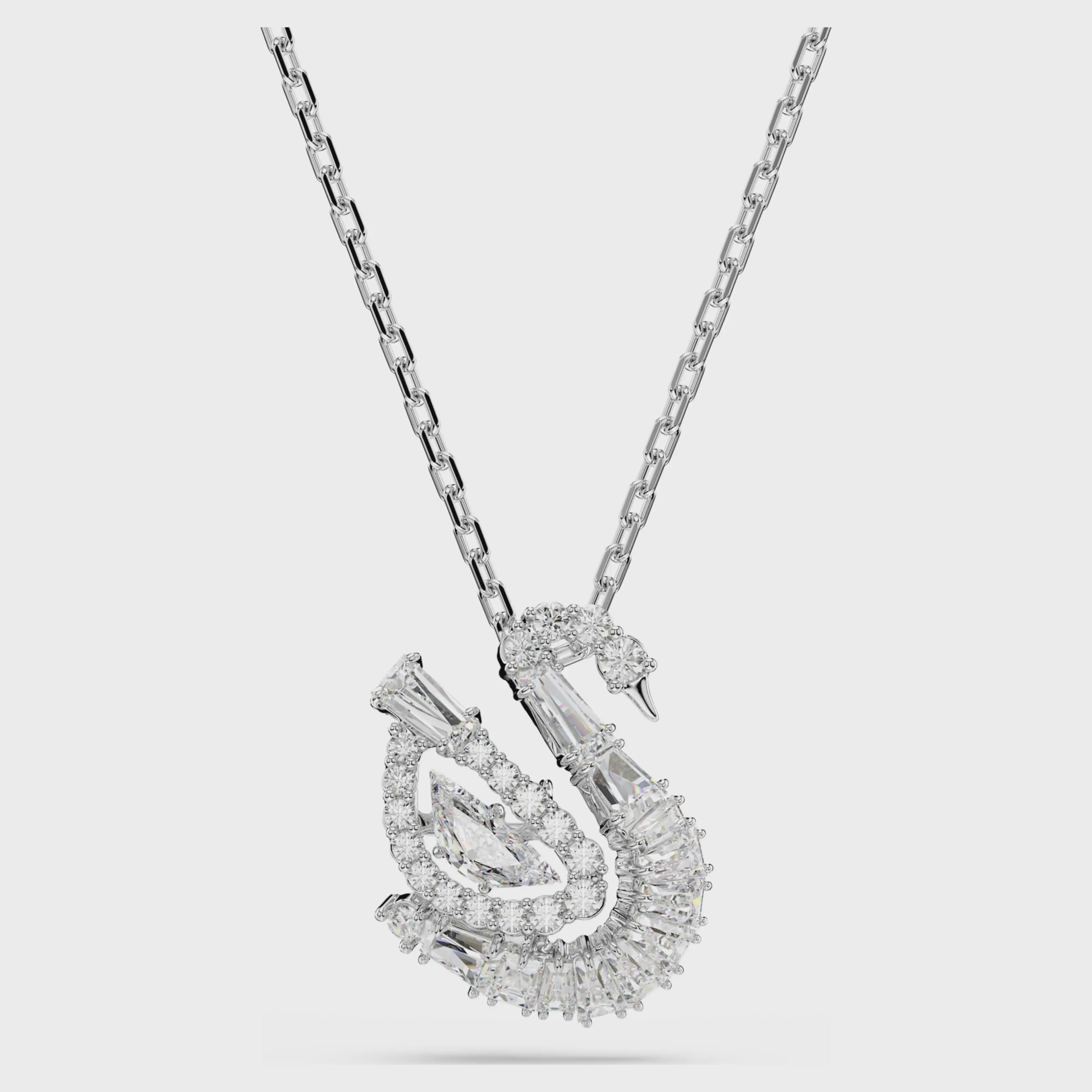 Swan pendant Mixed cuts, Swan, White 5732412