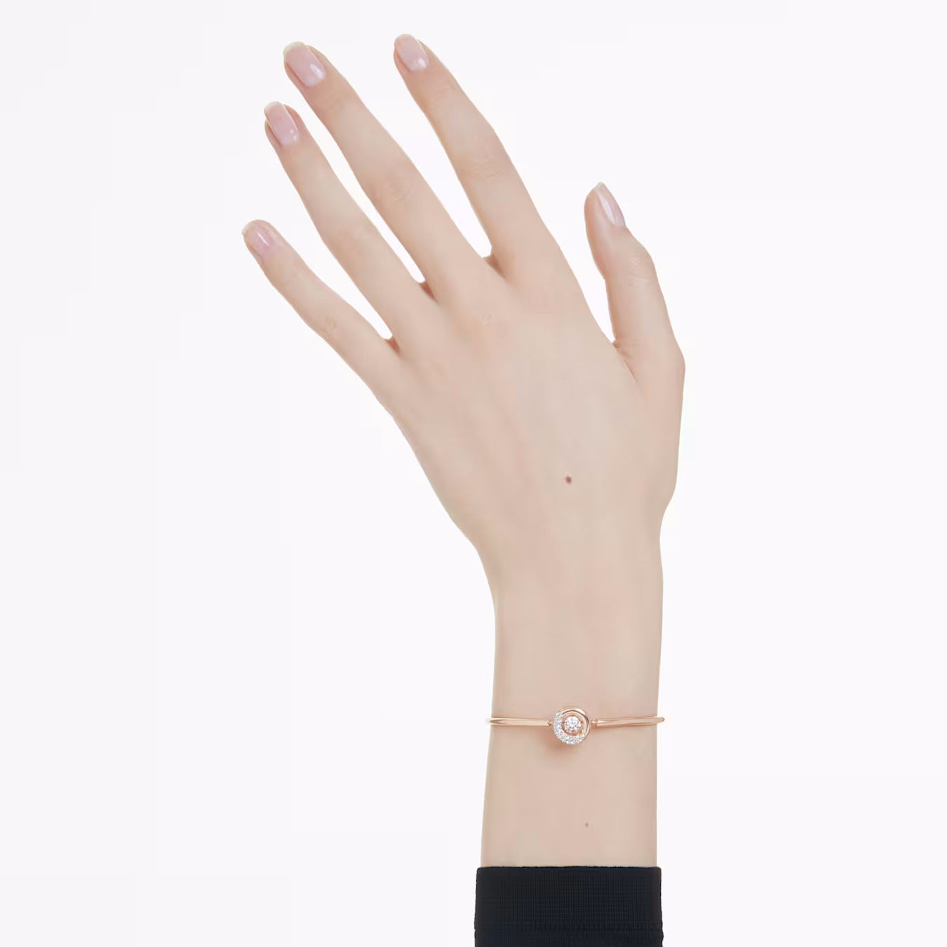 Dextera bangle Round cut, White, Rose gold-tone plated 5692259
