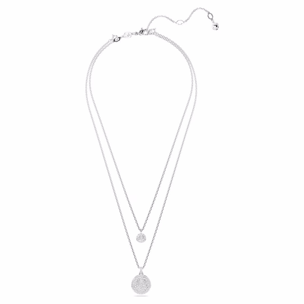 Sublima layered pendant White, Rhodium plated   5684244