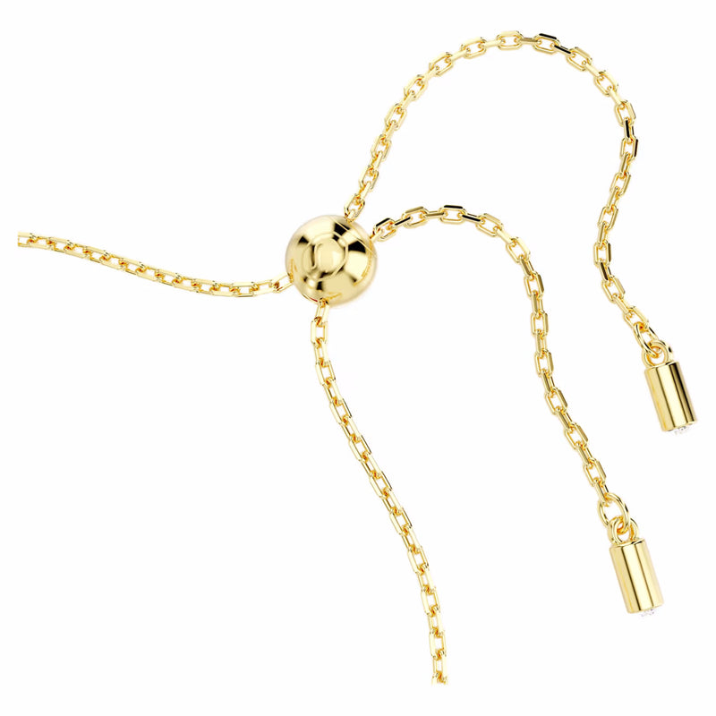 Symbolica bracelet Crystal pearl, Clover, evil eye and horseshoe, Blue, Gold-tone plated