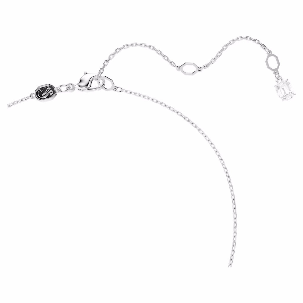 Matrix pendant Mixed cuts, White, Rhodium plated 5700420