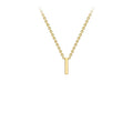 1 9K YLW GOLD INITIAL 'I' N/L 38+5cm 1.19.0158