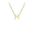 9ct Yellow Gold 'M' Initial Adjustable Letter Necklace 38/43cm