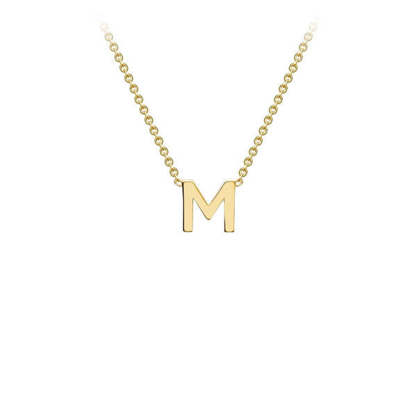 9ct Yellow Gold 'M' Initial Adjustable Letter Necklace 38/43cm