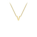 9ct Yellow Gold 'V' Initial Adjustable Letter Necklace 38/43cm