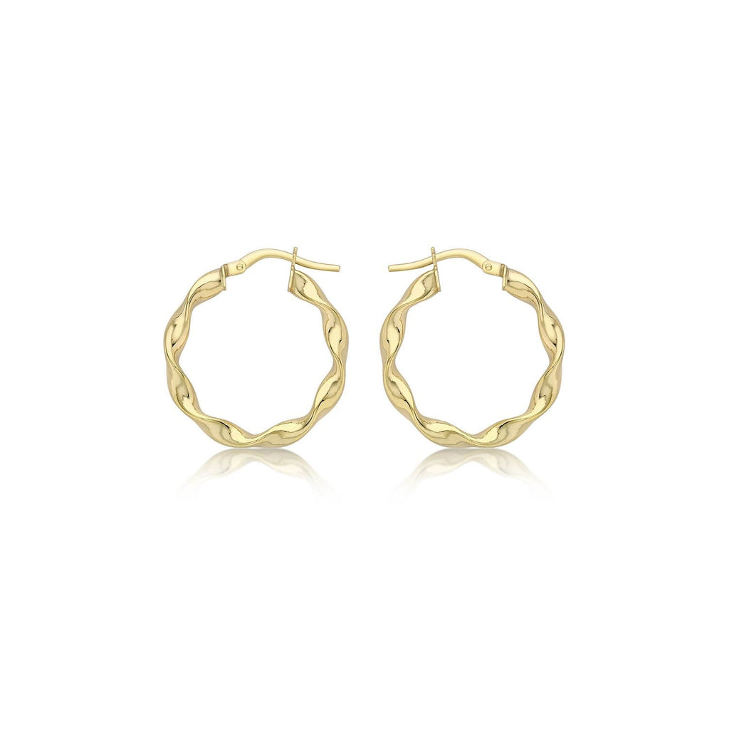 9K YLW GOLD HLW TWIST HOOP E/R 22.5mm 1.51.2259