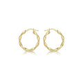9K YLW GOLD HLW TWIST HOOP E/R 22.5mm 1.51.2259