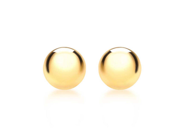 9ct Yellow Gold 5mm Ball Stud Earrings