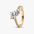 Double Heart Sparkling Ring| 161198C01-60 (High Resolution)