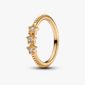 Stars 14k gold-plated ring with clear cu 162333C01-52 (High Resolution)