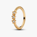 Stars 14k gold-plated ring with clear cu 162333C01-58 (High Resolution)