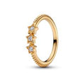 Stars 14k gold-plated ring with clear cu 162333C01-56
