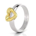 Heart sterling silver and 14k gold-plated ring 162504C00