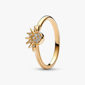 Celestial sun 14k gold-plated ring with 162674C01-48 (High Resolution)