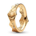 Project House Targaryen Crown 14k gold-plated ring with clear cubic zirconia 162969C01