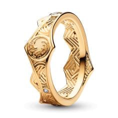 Project House Targaryen Crown 14k gold-plated ring with clear cubic zirconia 162969C01