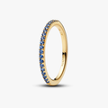 14k gold-plated ring with skylight blue crystal 162999C02-56 (High Resolution)