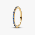 14k gold-plated ring with skylight blue crystal 162999C02-54 (High Resolution)