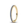 14k gold-plated ring with skylight blue crystal 162999C02-52