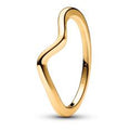 Wave 14k gold-plated ring 163095C00