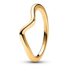 Wave 14k gold-plated ring 163095C00