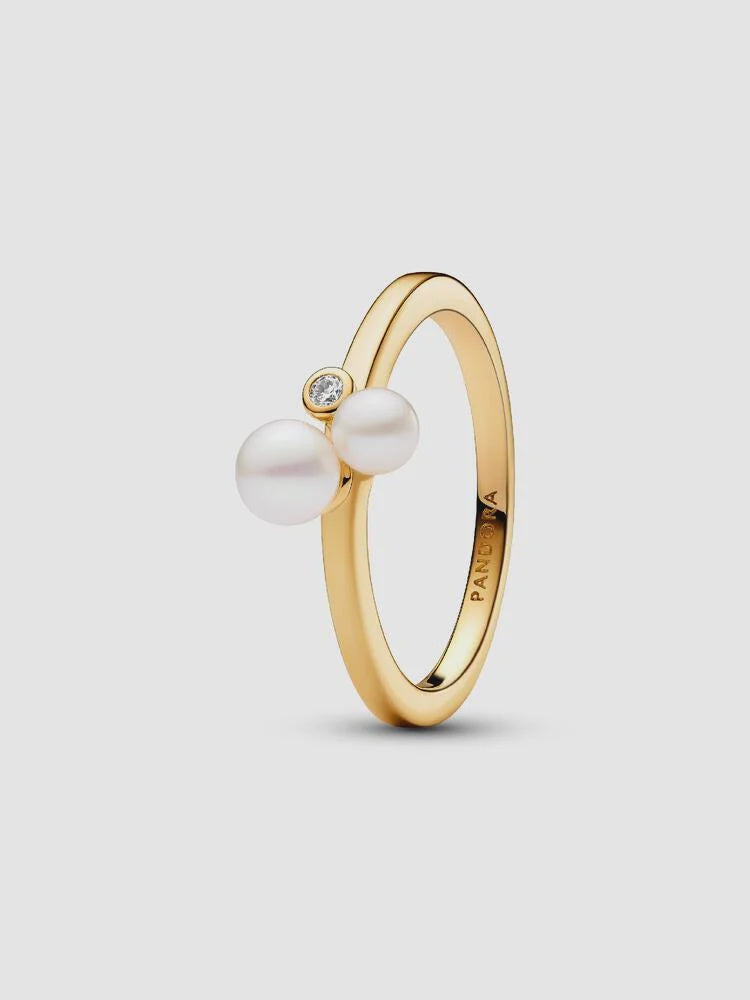 Duo Treated Freshwater Cultured Pearls Ring -54