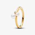14k Gold-plated ring with white treated 163156C01-56 (High Resolution)