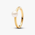 14k Gold-plated ring with white treated 163157C01-50 (High Resolution)