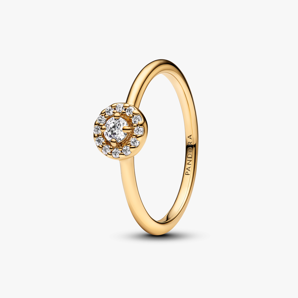 Round Pave Halo Ring 14k Gold-plated ring 163554C01 (High Resolution)