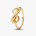 Infinity knot 14k gold-plated ring with 163759C01-56 (High Resolution)