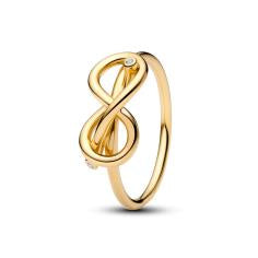 Infinity knot 14k gold-plated ring with 163759C01-50