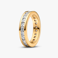 14k Gold-plated ring with clear cubic zi 163797C01-54 (High Resolution)