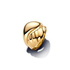 Rippled 14k gold-plated ring set 163832C00-54