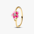 Disney Moana pink plumeria 14k gold-plated ring wi 163844C01-52 (High Resolution)