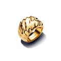 Rippled 14k gold-plated ring 163884C00-58