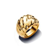 Rippled 14k gold-plated ring 163884C00-50