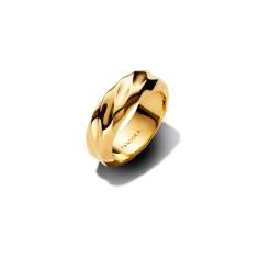 Rippled 14k gold-plated ring 163886C00-52
