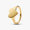 Engravable heart 14k gold-plated ring 163988C00-52 (High Resolution)