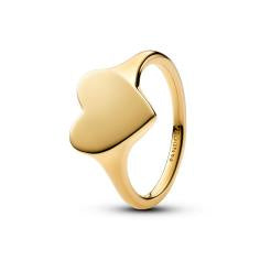 Engravable heart 14k gold-plated ring 163988C00-50
