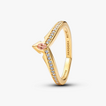 Disney Aurora 14k gold-plated ring with misty rose (High Resolution)