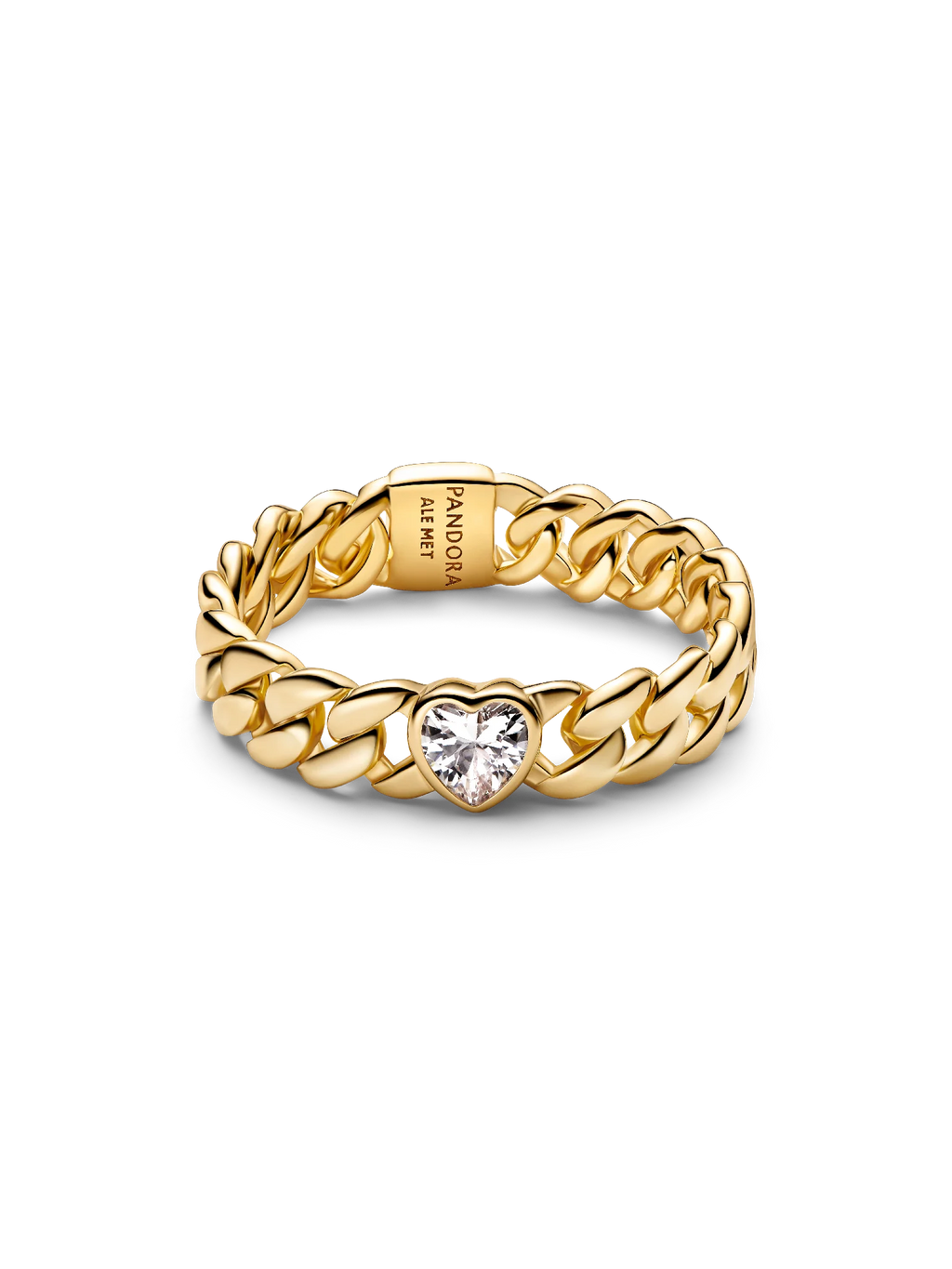 Heart Cuban Chain Ring