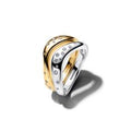 Sterling silver and 14k gold-plated splittable rin 164674C01-56