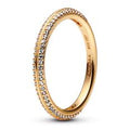 14k Gold-plated ring with clear cubic zirconia 169679C01-62